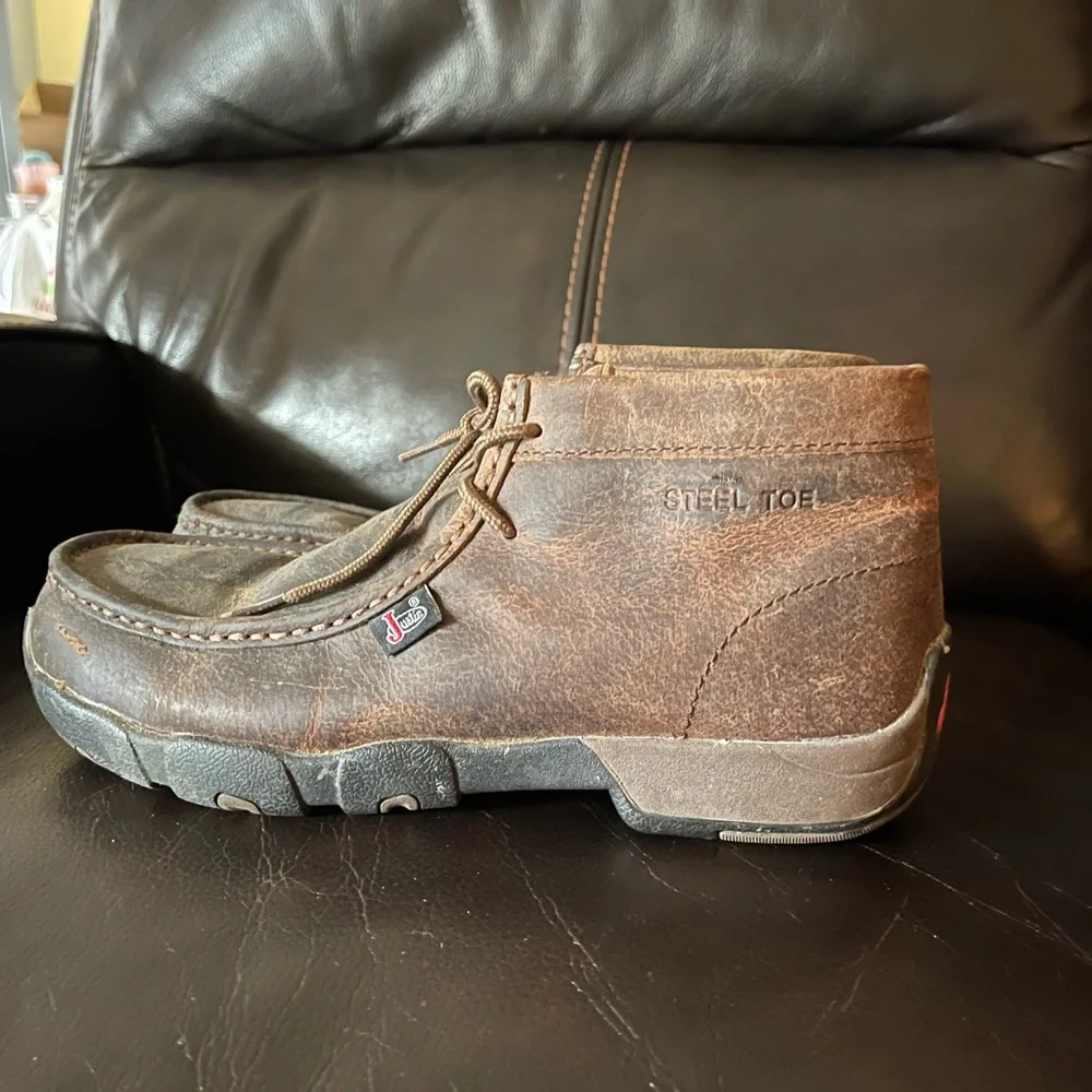 Justin steel‎ toe work boot size 8.5 men’s
